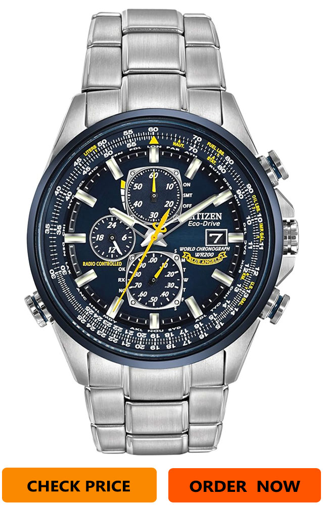 Citizen Men’s Eco-Drive Sport Luxury World Chronograph Atomic Time Keeping Watch