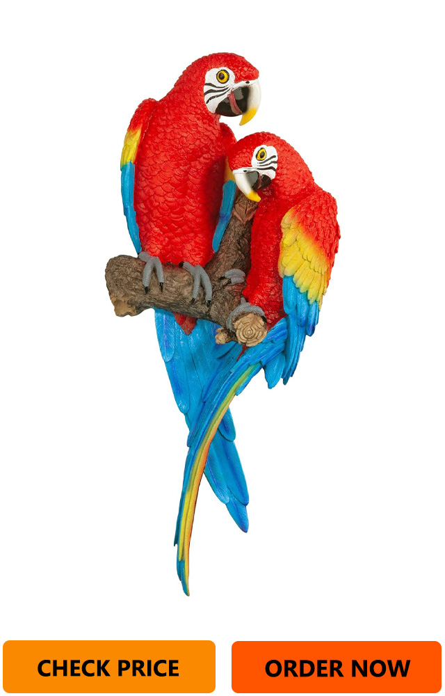 Design Toscano Tropical Scarlet Macaws Sculpture