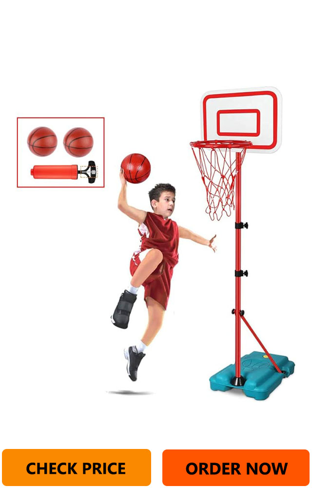 Kids Basketball Hoop Adjustable Toddler Basketball