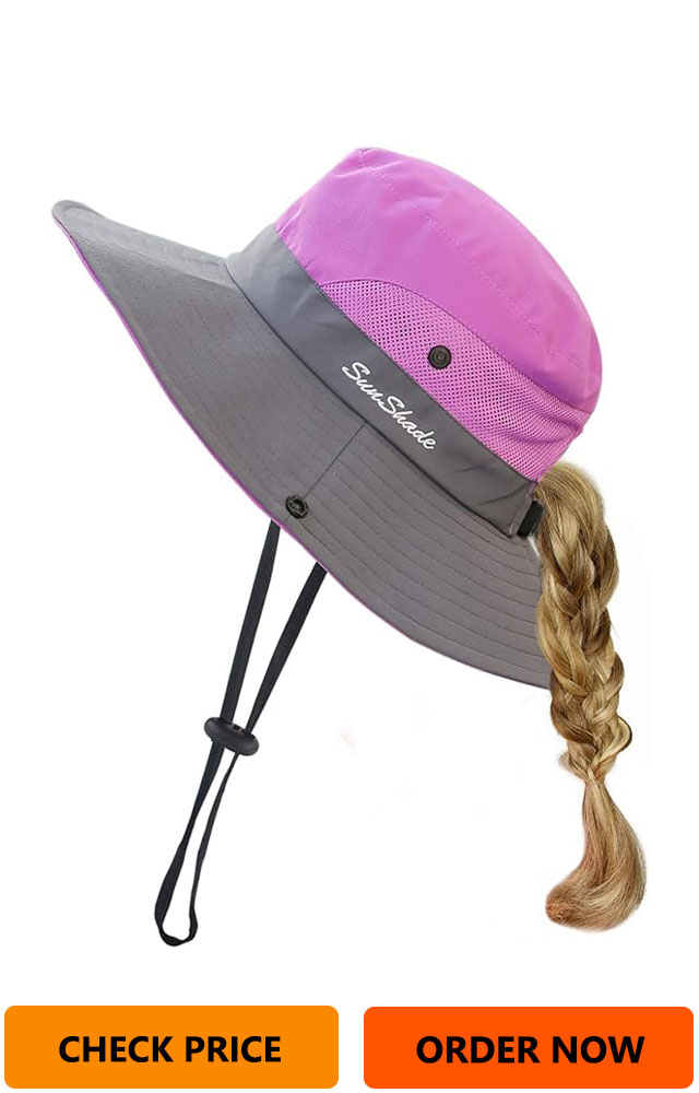 Kids Girls Sun Hat Wide Brim Beach Cap