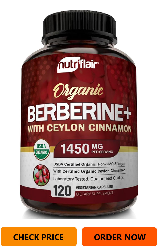 NutriFlair Organic Berberine with Ceylon Cinnamon