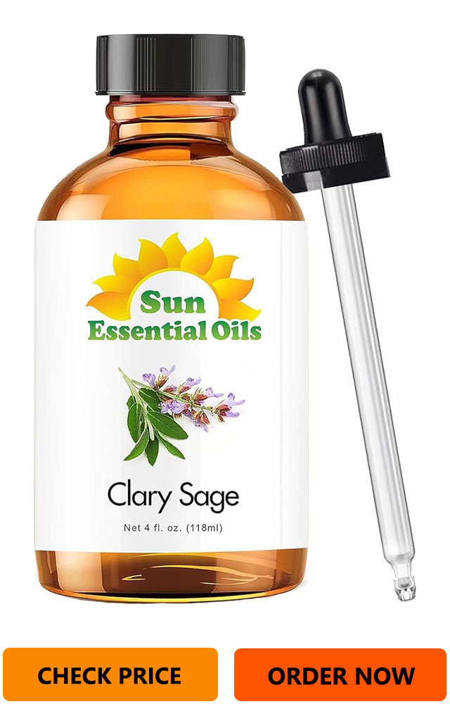 Sun Essential Oils 4oz – Clary Sage Essential Oil – 4 Fluid Ounces