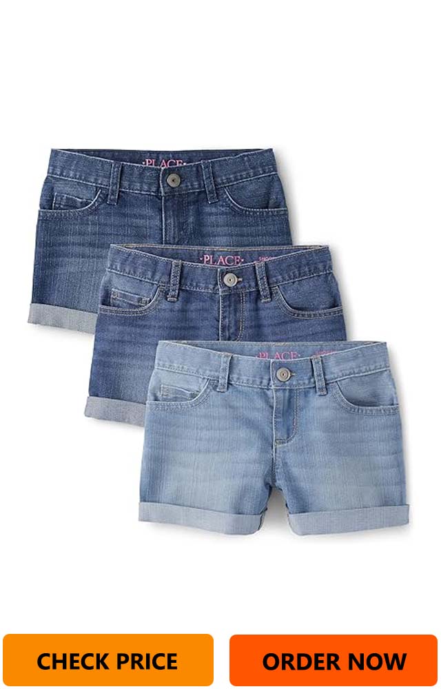 The Children’s Place girls Denim Shortie 3 Pack