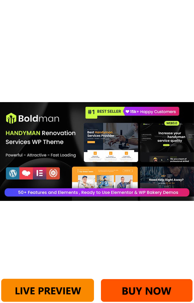 Boldman Handyman Renovation Services WordPress Theme