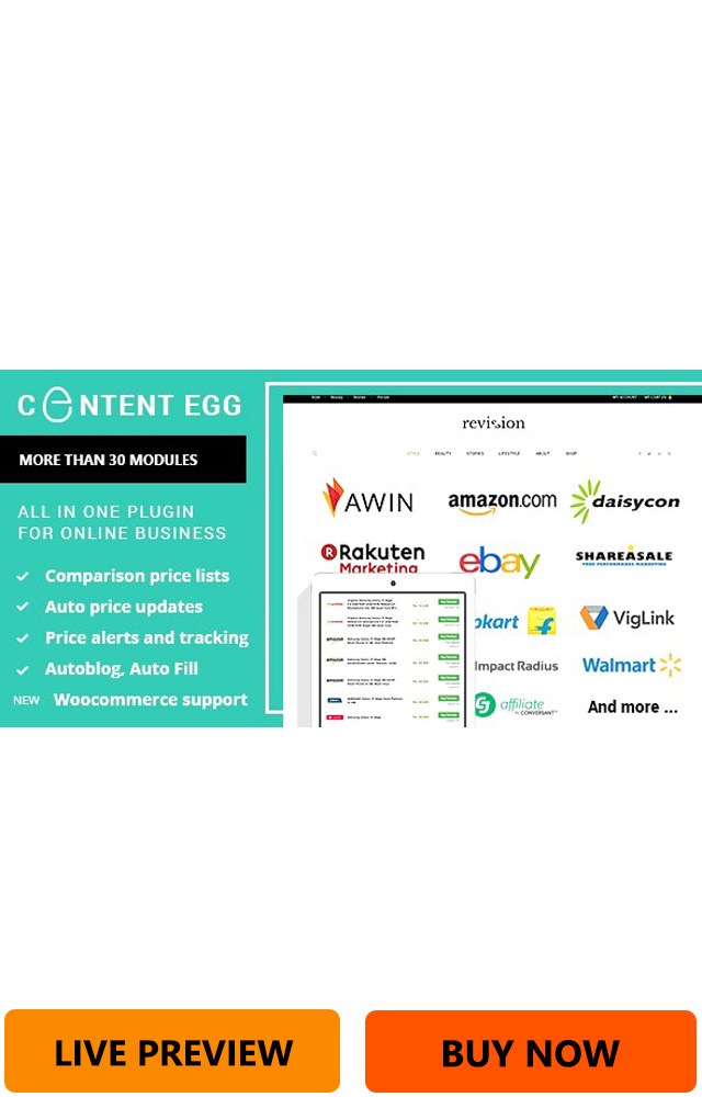 Content Egg plugin Affiliate Price Comparison Deal sites