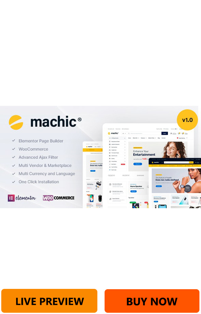 Machic Electronics Store WooCommerce Theme